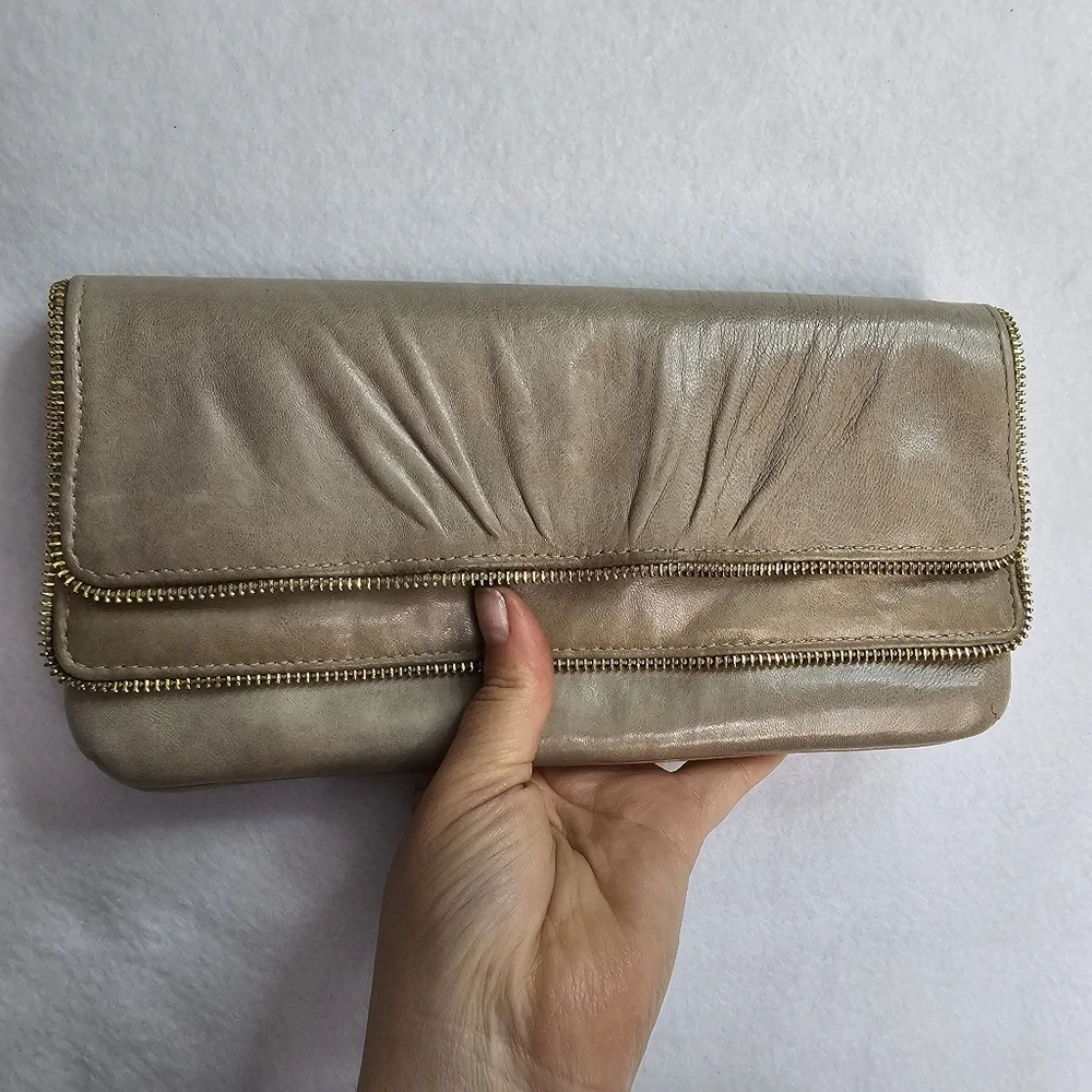 Lauren‎ Merkin Tan Clutch soft leather